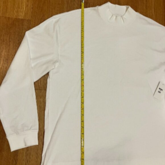 Mode of One Mens Long Sleeve Oversized Fit T Shirt Bright White Color Size M - Picture 6 of 8